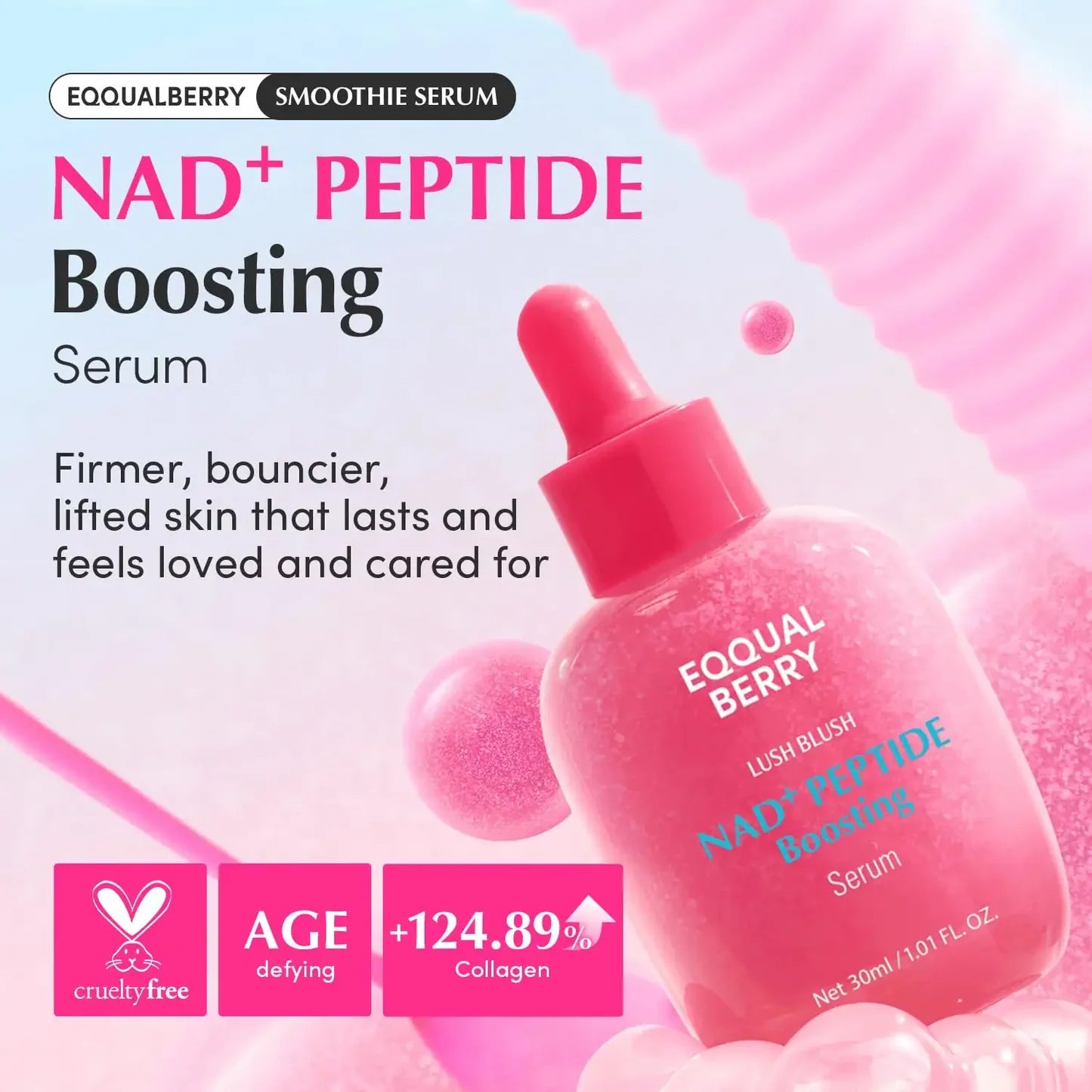 Eqqual berry NAD+ Peptide Boosting Serum 30ml