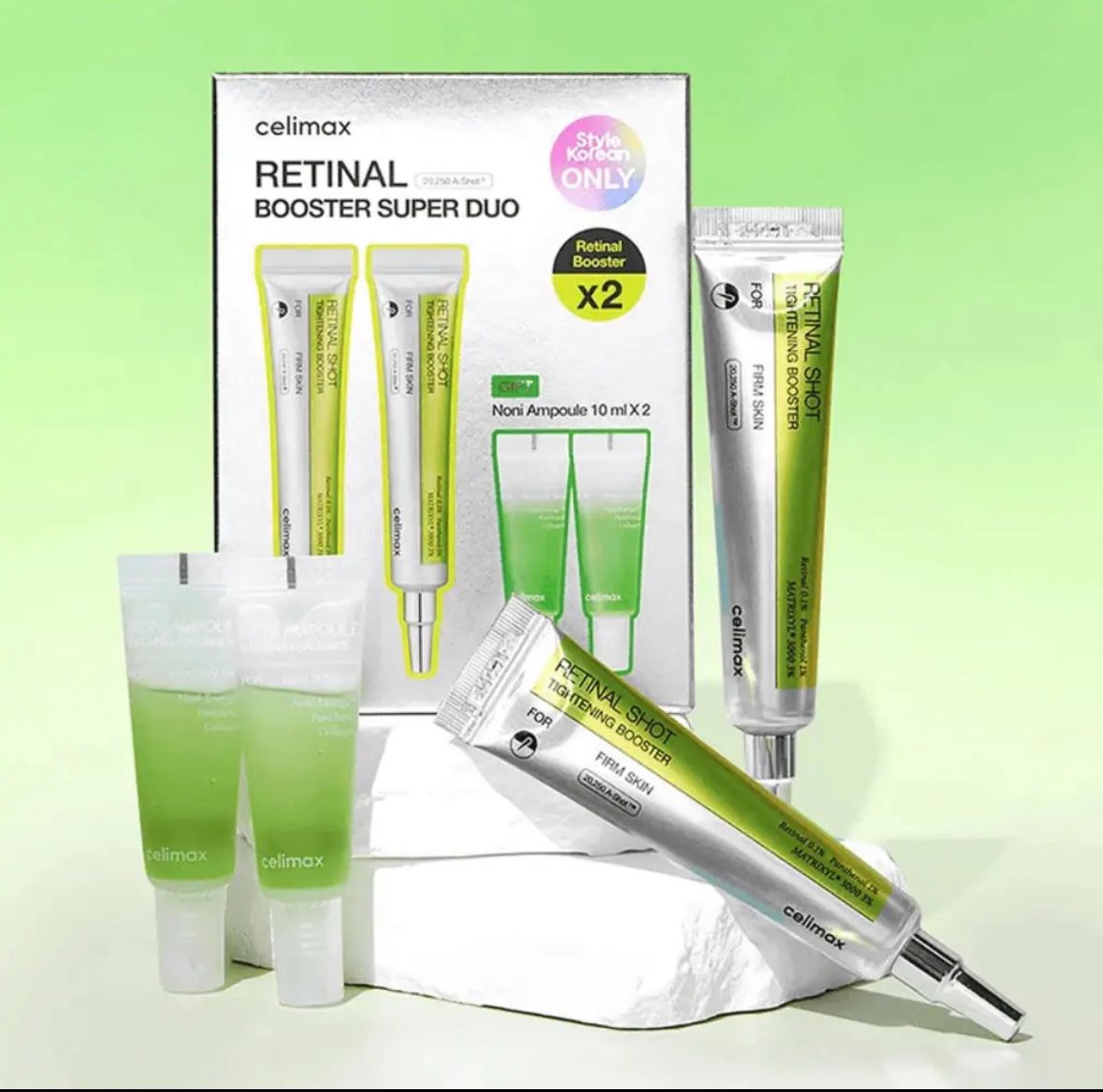 Celimax Retinal Booster Double Set ( Celimax Retinal booster shot ) 2 pieces + Gift 2 Noni Energy Ampoules