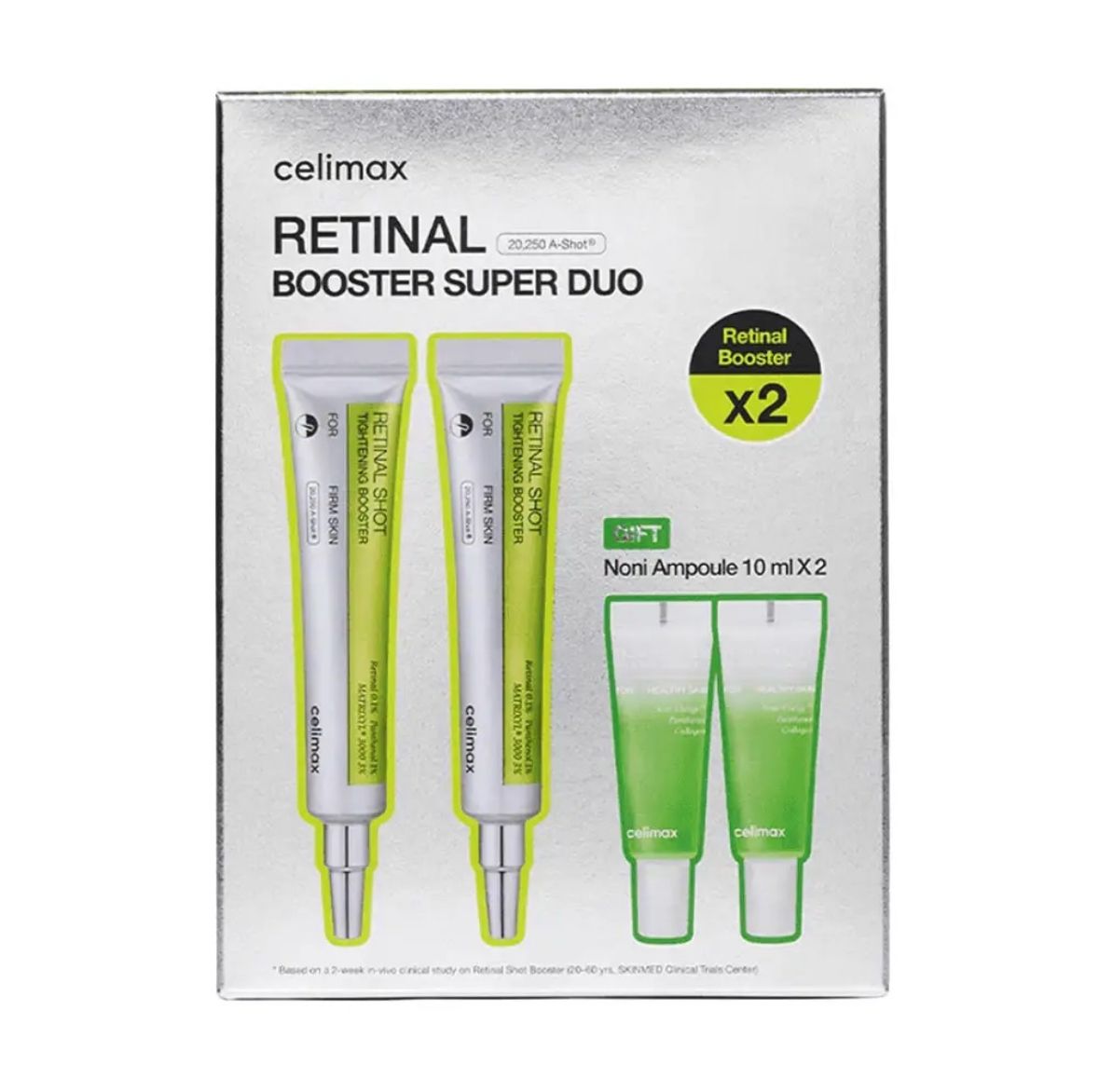 Celimax Retinal Booster Double Set ( Celimax Retinal booster shot ) 2 pieces + Gift 2 Noni Energy Ampoules