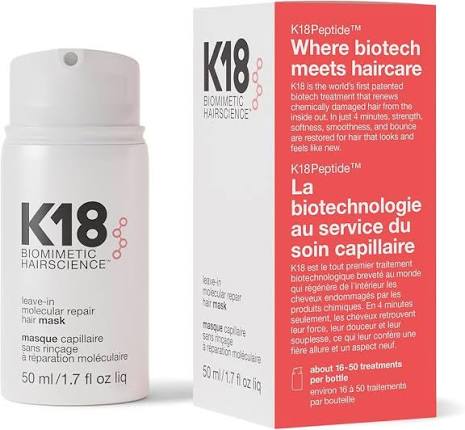 K18 Leave-In Molecular Repair Hair Mask 50 MLs