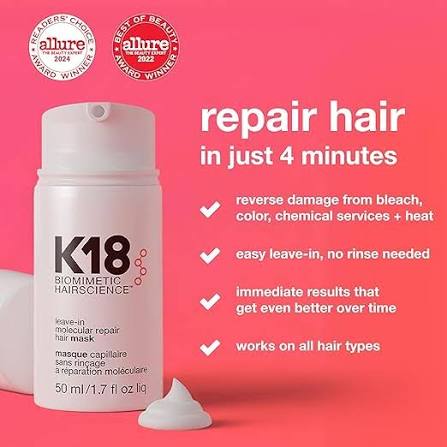 K18 Leave-In Molecular Repair Hair Mask 50 MLs